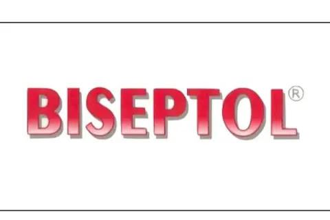 Czerwony napis Biseptol z symbolem ®. Biseptol na co? To lek stosowany w leczeniu infekcji bakteryjnych.