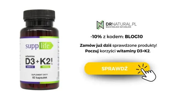 Suplement diety SuppLife D3+K2. Witamina D3 na co pomaga? Wzmocnij kości i odporność. Zamów z rabatem!