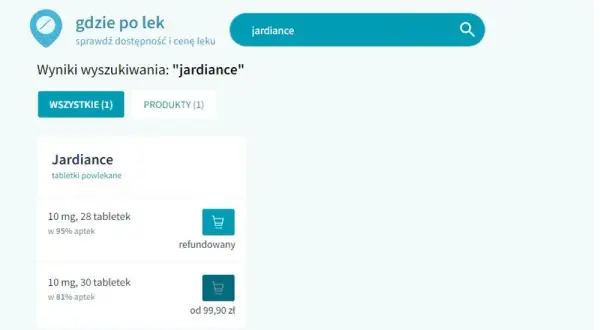 Ile kosztuje lek Jardiance na 30 tabletek? Sprawdź ceny w aptekach