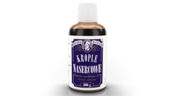 Krople nasercowe Babuni, 30g. Informacje o dawkowaniu znajdziesz na opakowaniu lub w ulotce.
